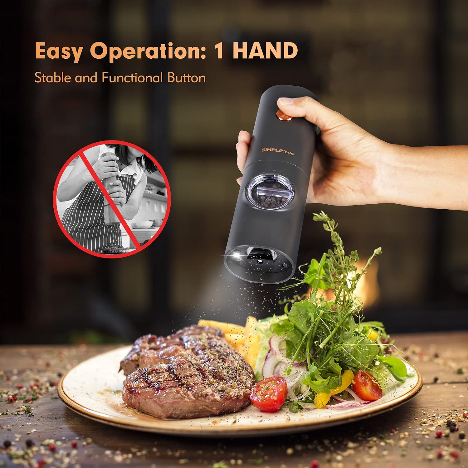 Thumbnail 5 de Salz- und Pfeffer Mühle Elektrische SIMPLETASTE 2er Set