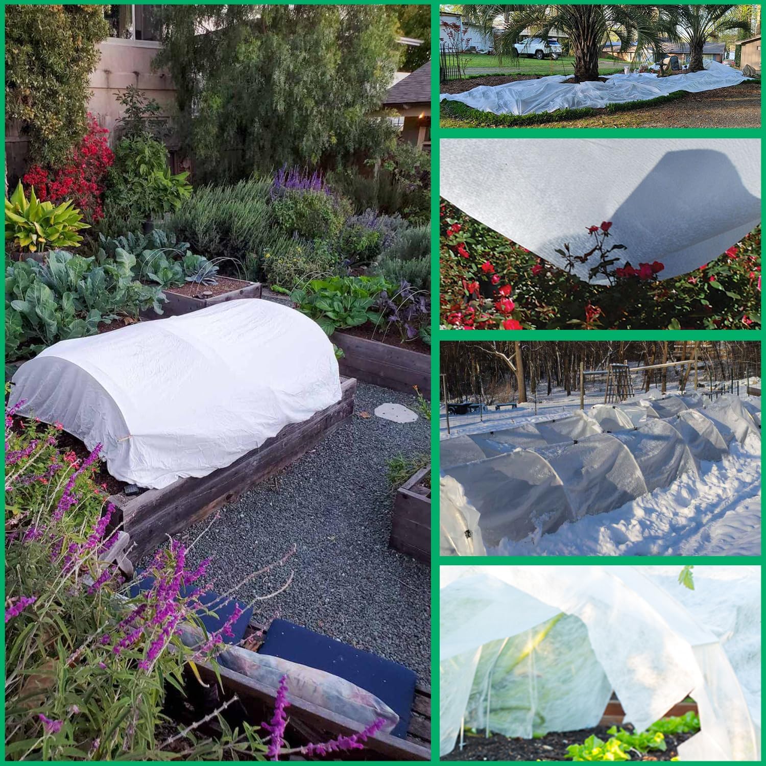 Detalle de Garutom PLANT COVER 10x33 ft Frost Cloth, 1.1 oz Polypropylene Garden Cover