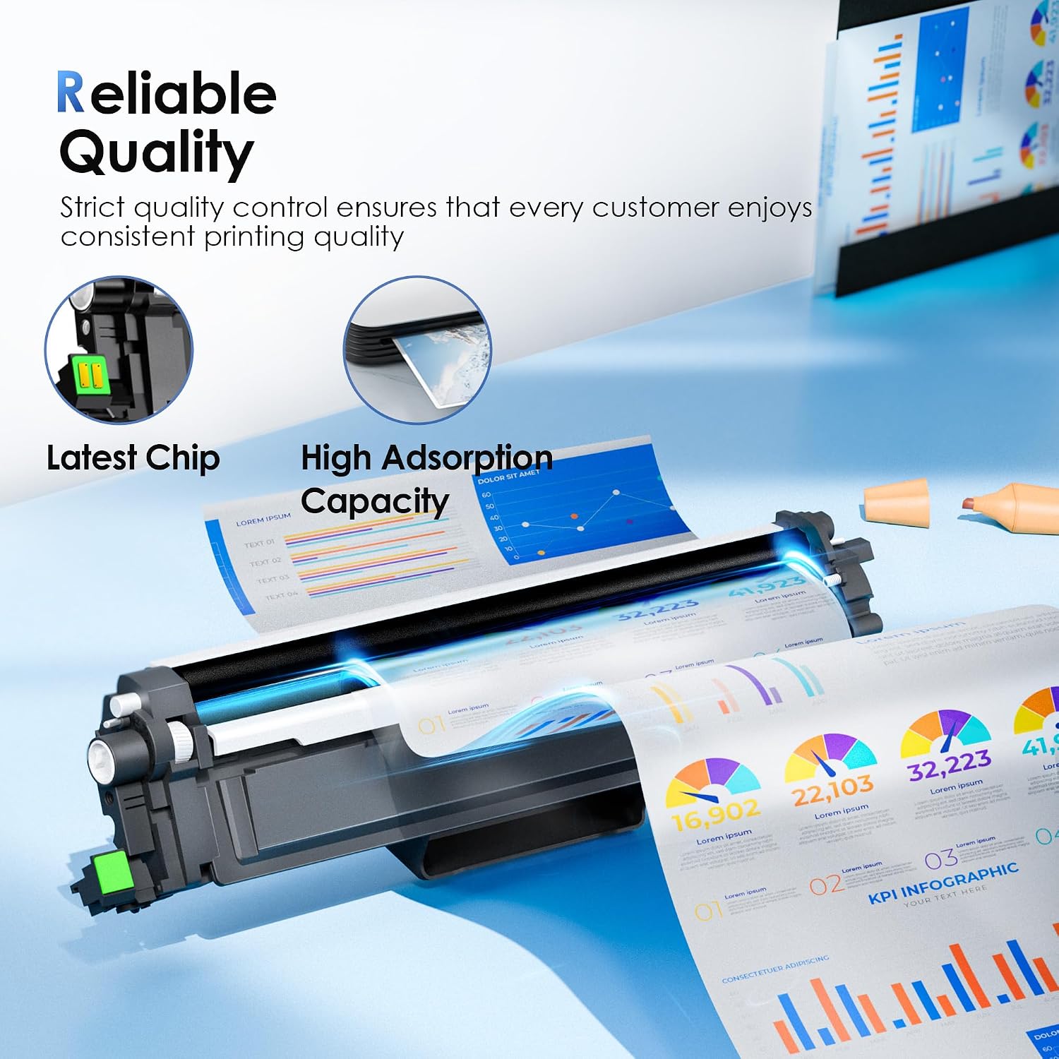 Thumbnail 4 de NOGIVY TN248XL Toner Bundle for Brother printers (Black, Cyan, Magenta, Yellow) – 4 Colour Pack