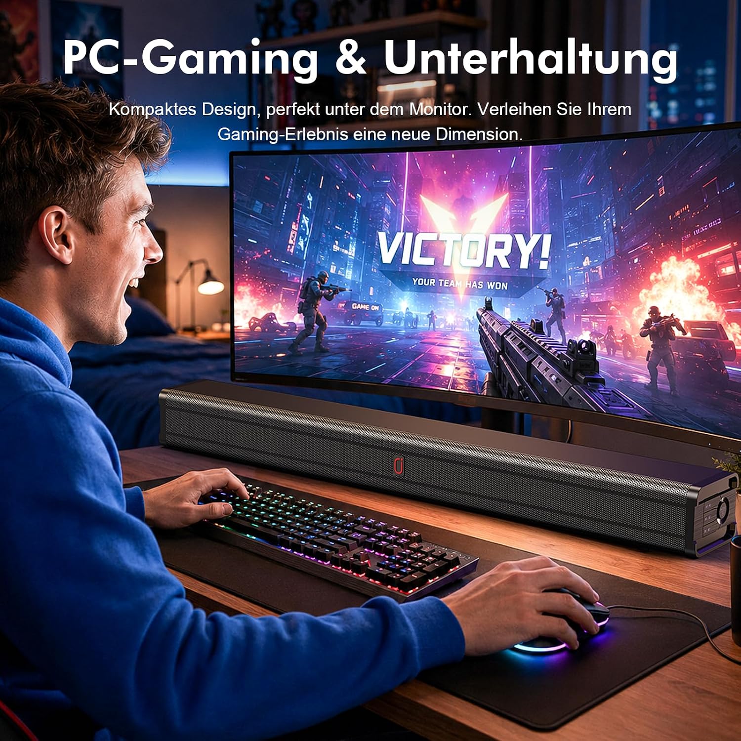 Thumbnail 6 de JYX 80cm Soundbar: 2.1-Kanal mit Deep Bass, HDMI ARC, Bluetooth 5.4 – All-in-One TV-Lautsprecher