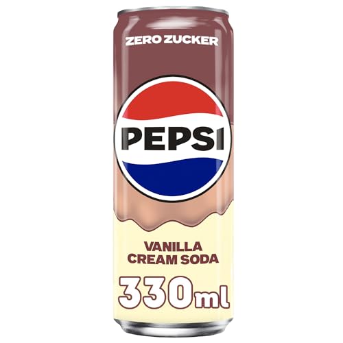 Detalle 2 de Pepsi Zero Zucker Vanilla Cream Soda Geschmack – 24 × 0,33l Dose