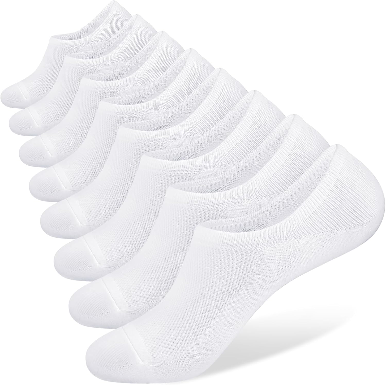 Detalle de SIXDAYSOX No Show Socks for Men (6/8 Pack) — Cotton, Thin, Low Cut, Non-Slip