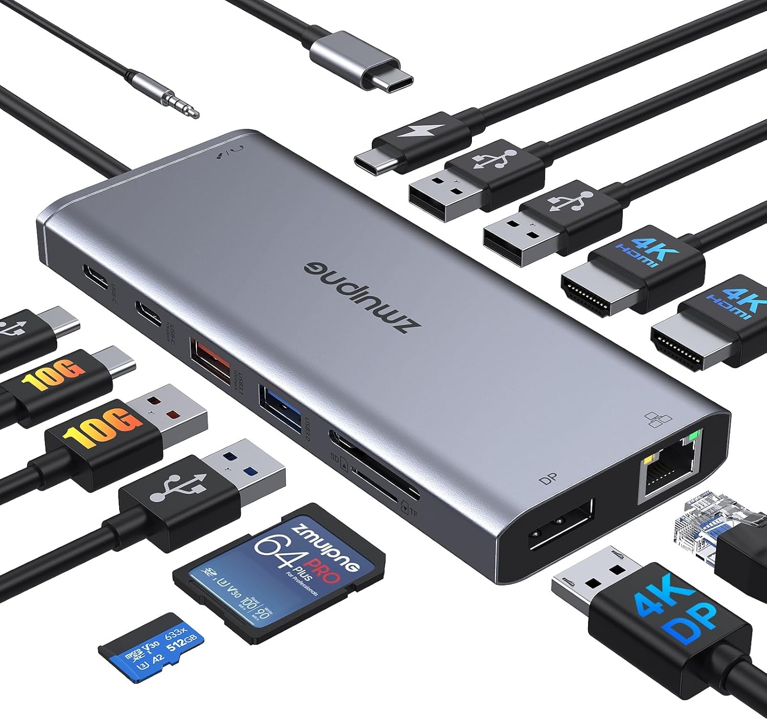 Thumbnail 6 de Black 3-in-1 USB-C to HDMI Adapter with 4K HDMI, USB 3.0 and 100W PD charging