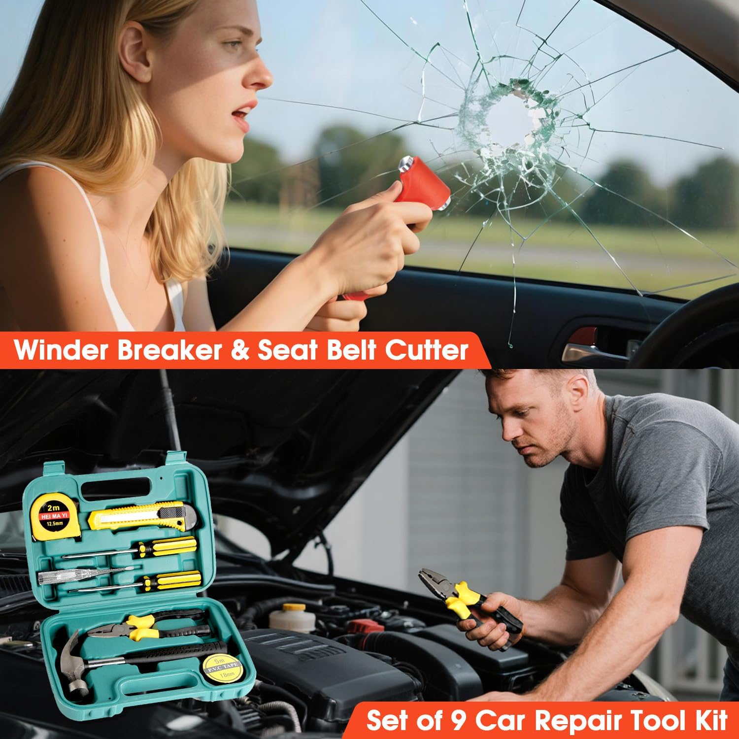 Detalle 1 de Car Emergency Roadside Tool Kit 500A