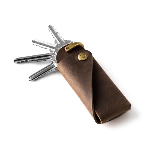 Detalle de Crazy Horse Craft Schlüsselanhänger Leder – Schlüsseletui Organizer Halter