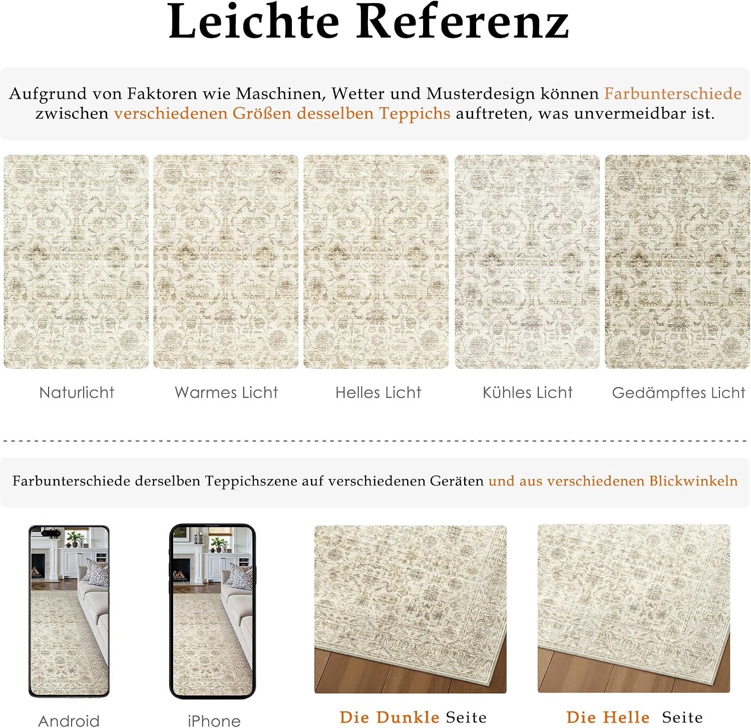 Detalle 2 de PureCozy Vintage Hallway Runner Rug 60 x 240 cm, Beige Low-Pile Polyester
