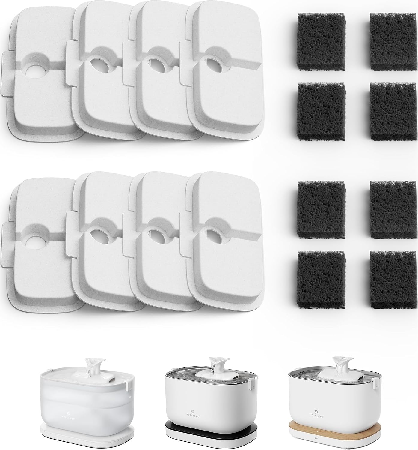 Detalle de PETLIBRO Replacement Filters for Dockstream Cat Water Fountain PLWF106/PLWF116/PLWF115/PLWF105/PLWF005