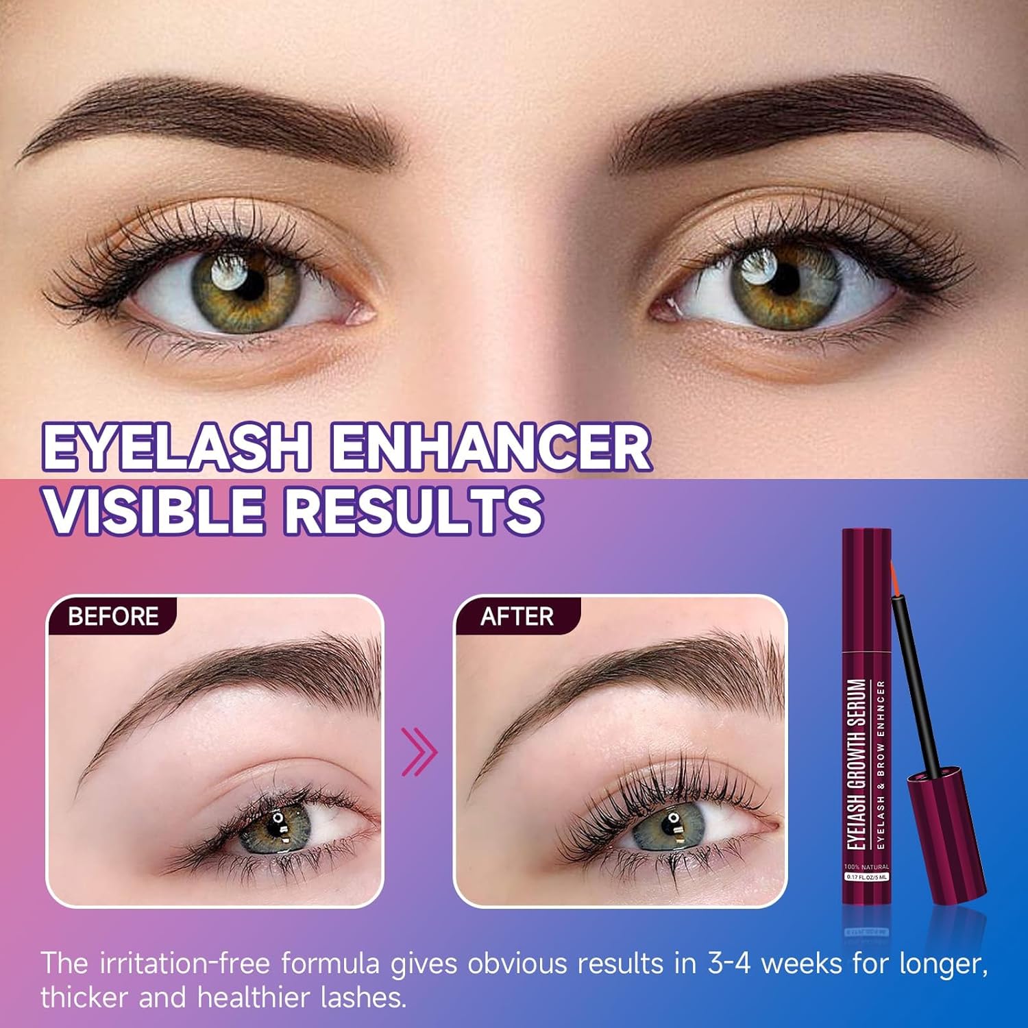 Thumbnail 3 de Wimpernserum Ohne Hormone – hormonfrei, natürliches Lash Serum für längere Wimpern (5 ml)