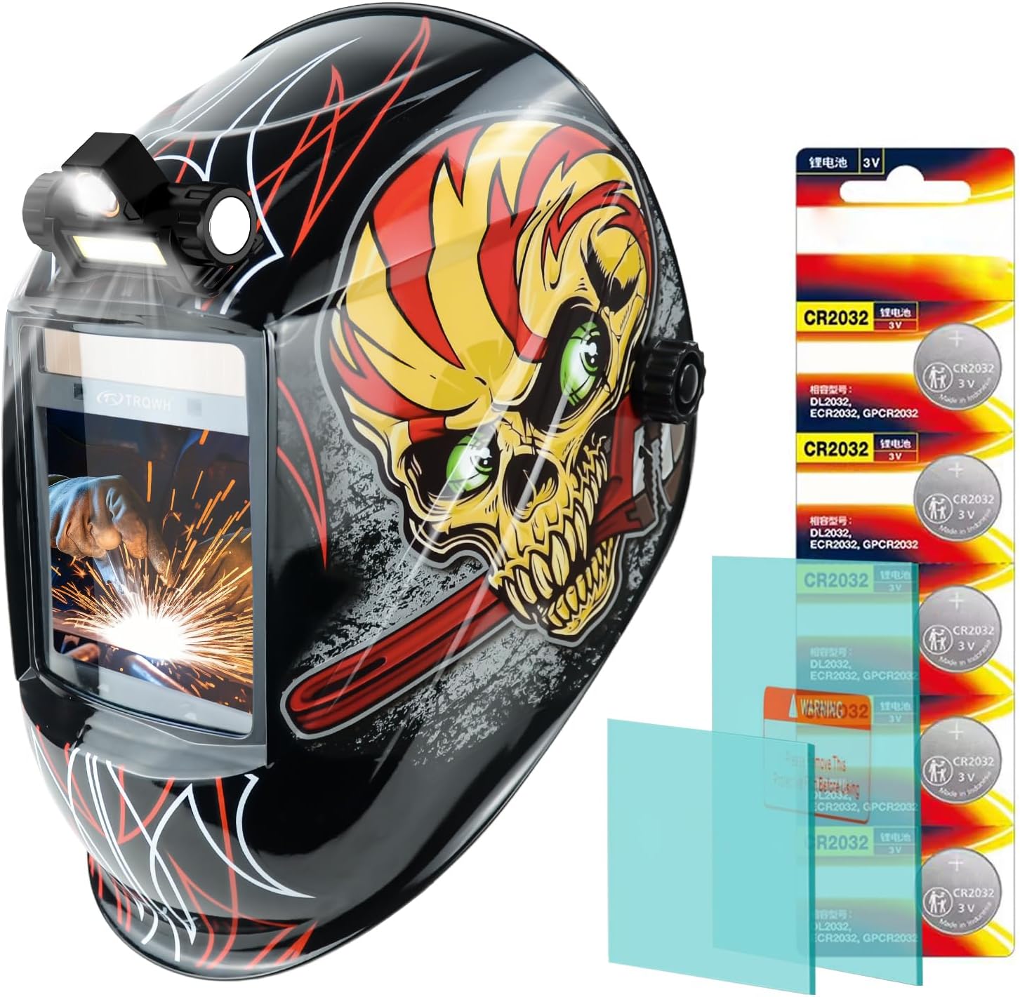 Detalle de TRQWH Auto Darkening Welding Helmet with True Colour and Large Viewing Screen
