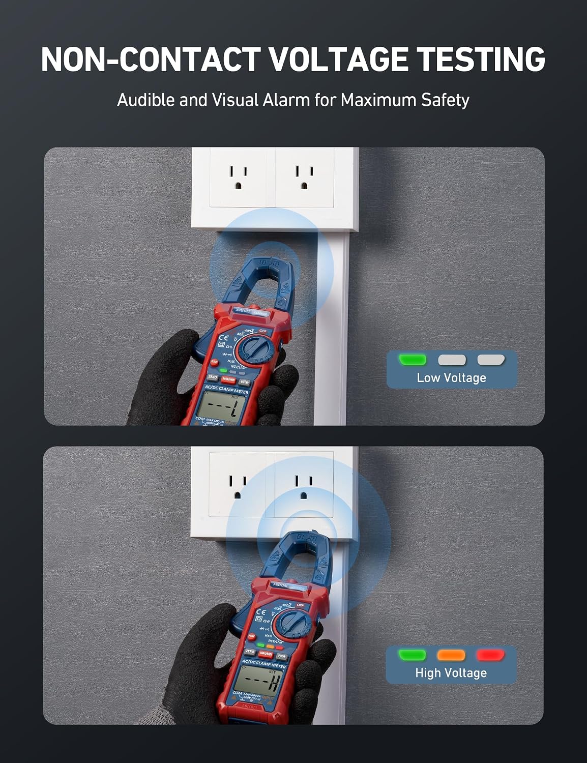 Detalle de AstroAI 4000-Count Digital Clamp Meter with TRMS and NCV