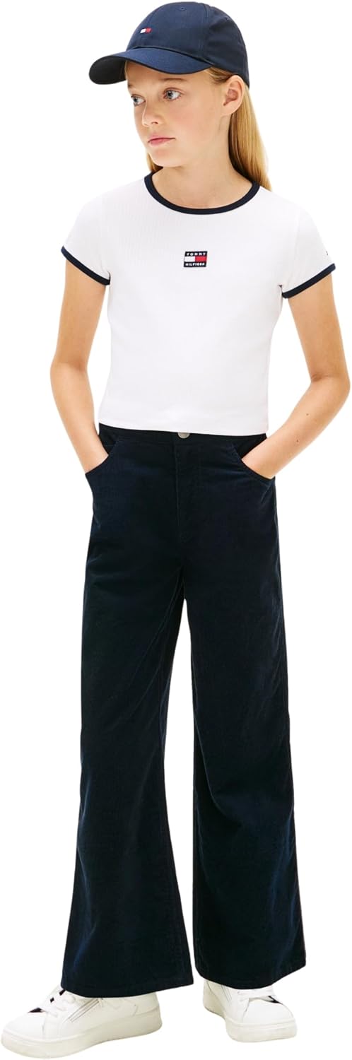 Detalle de Tommy Hilfiger T-Shirt Bimba Art KG0KG09066 – Originale, sostenibile e versatile