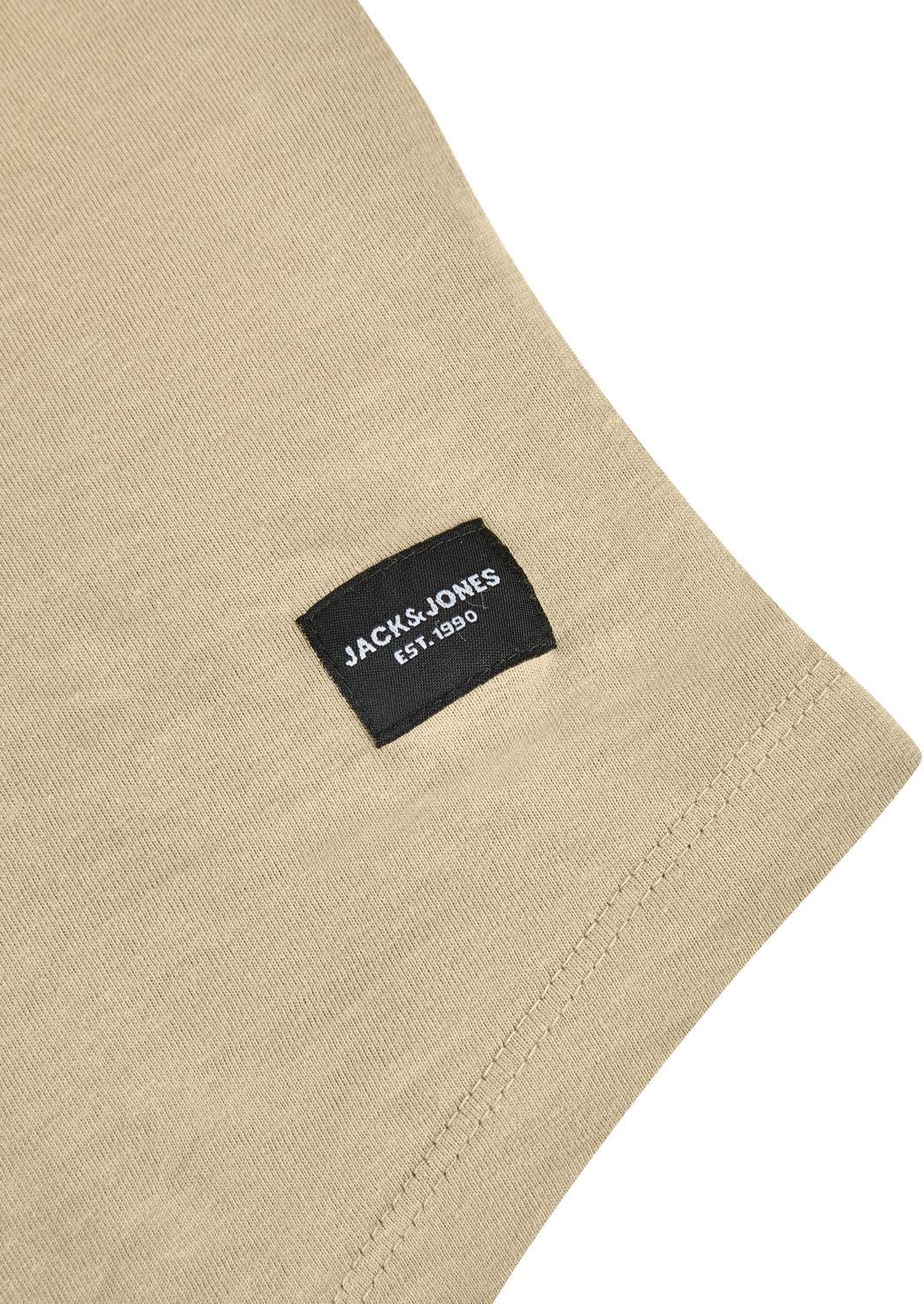 Detalle de Jack & Jones Herren Lang geschnittenes 3er-Set T-Shirt aus Bio-Baumwolle – Regular Fit JJENOA