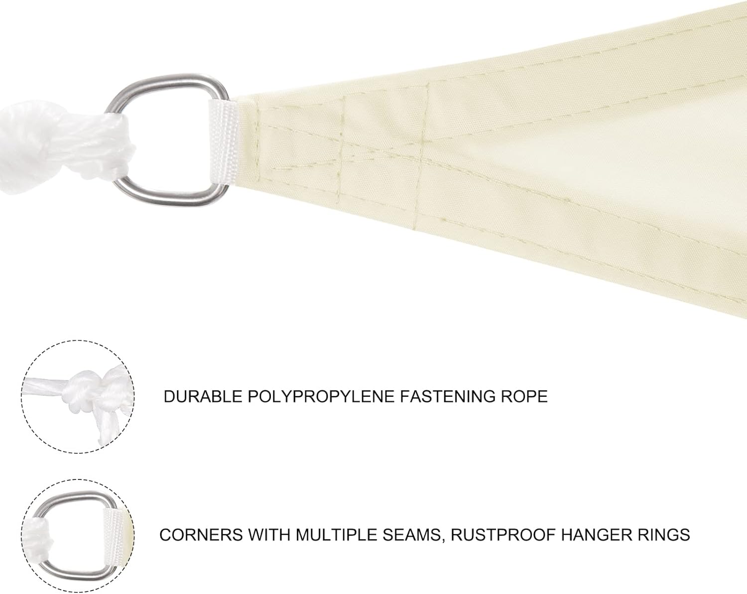 Thumbnail 6 de WOLTU Toldo Vela Impermeable 3x3 m para Jardín ☀