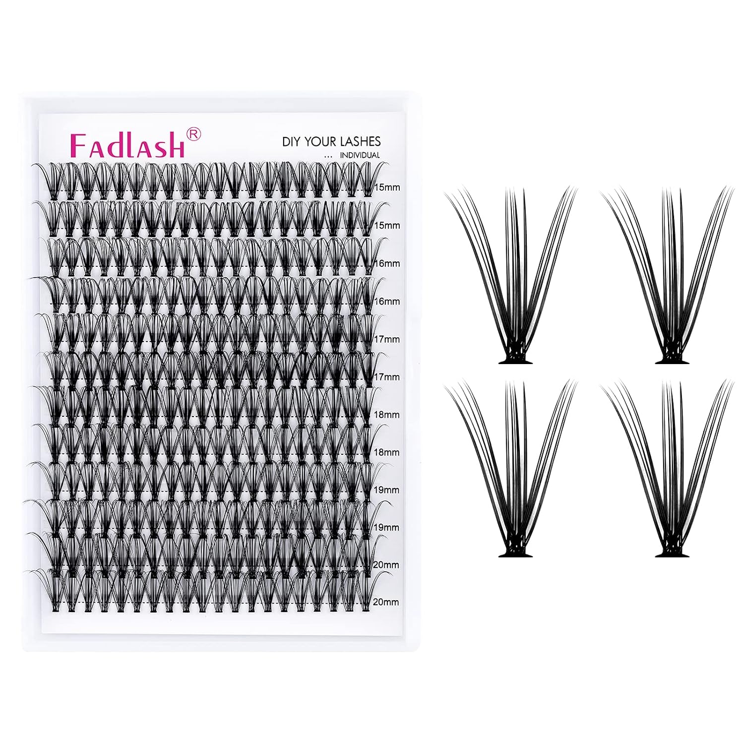 Detalle 2 de Wimpern Cluster 20D 0,07 C Curl 15–20 mm