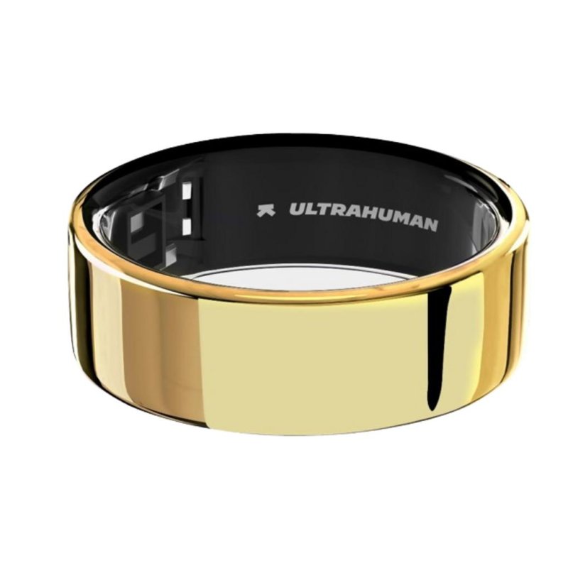 Detalle de Anillo inteligente Ultrahuman Air: autonomía de 6 días en acabado oro elegante