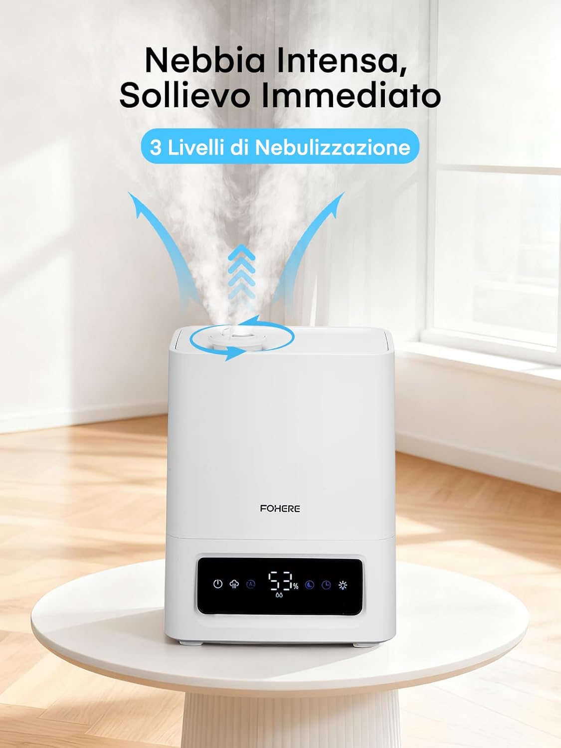 Detalle 2 de FOHERE Umidificatore Ambiente 6L 💧