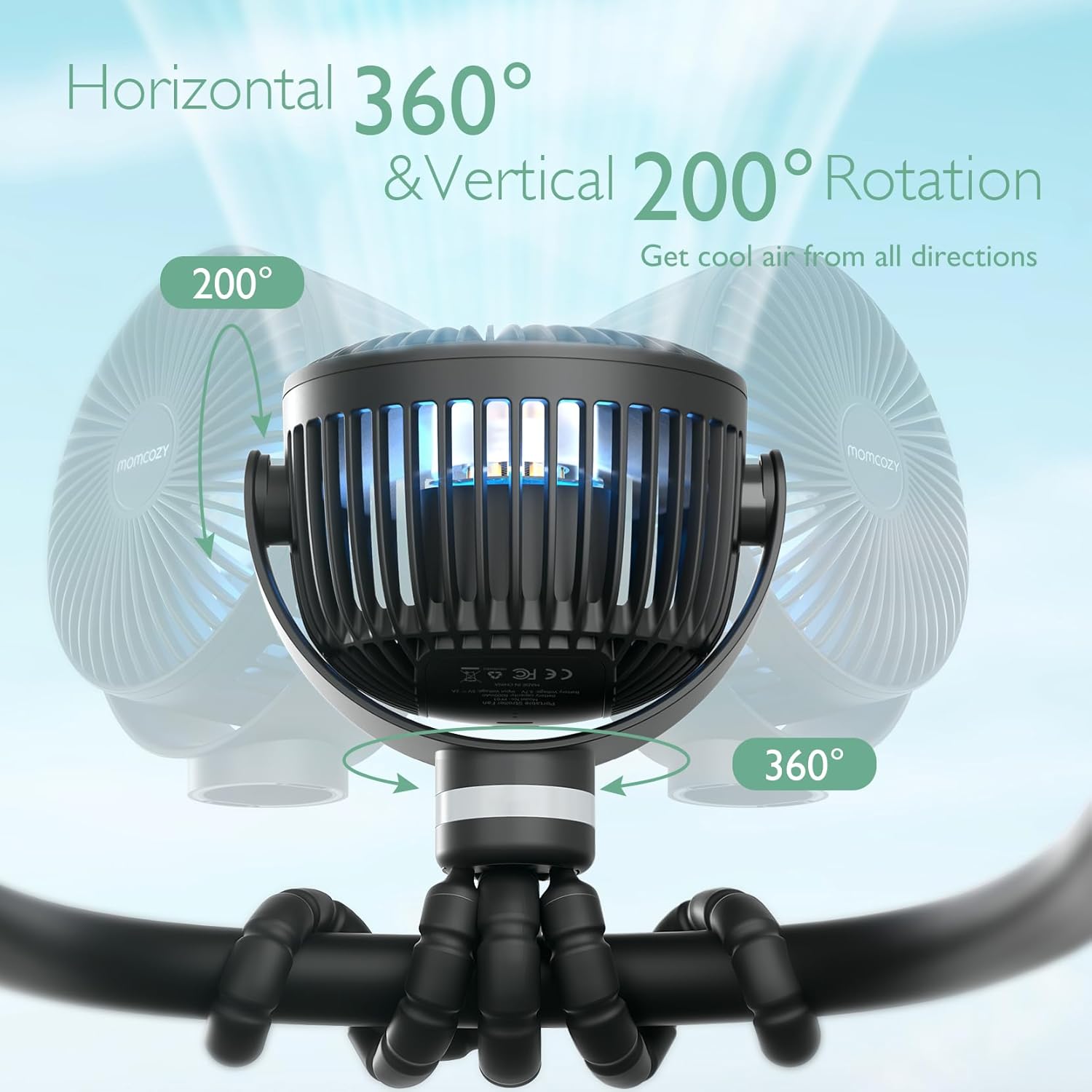 Thumbnail 6 de Momcozy Portable Stroller Fan 8000mAh ⏳🧊👶?