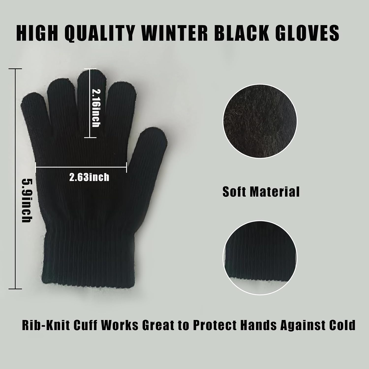 Detalle 2 de DALEDWN Kids Knit Gloves Ages 3–5