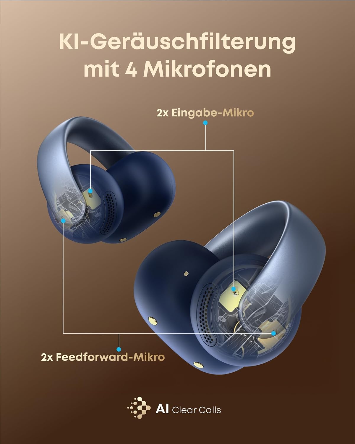 Detalle de soundcore AeroClip Open‑Ear 12 mm Kopfhörer