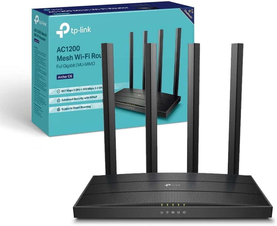 Detalle de TP-Link Archer C6: Router Wi‑Fi Dual Band AC1200 con MU-MIMO e Beamforming