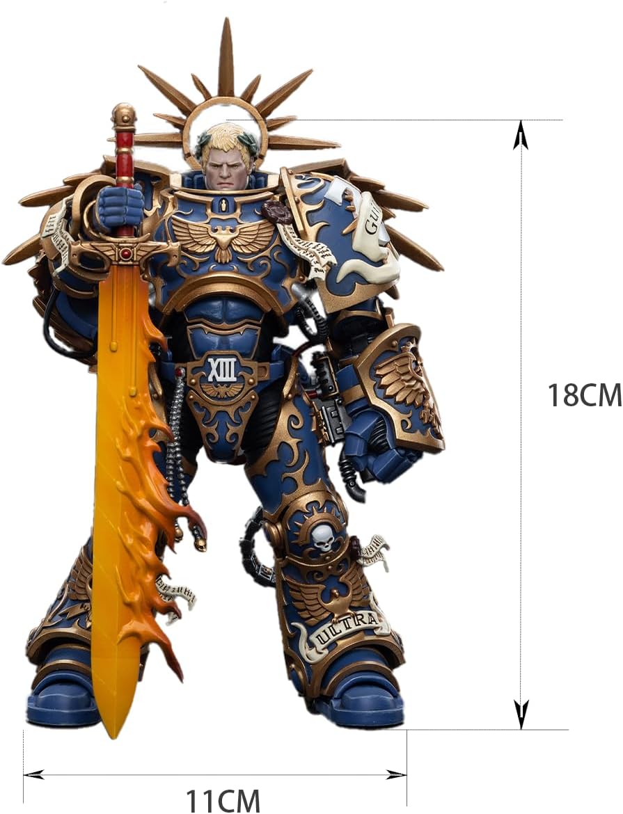 Detalle de JOYTOY 7-inch Ultramarines Primarch Roboute Guilliman Action Figure (Warhammer 40K) 1/18