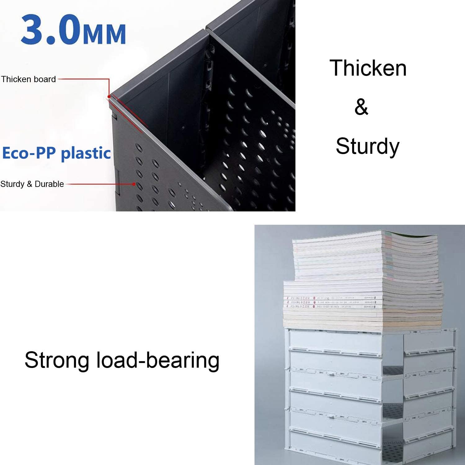 Thumbnail 4 de A4 File Holder Folding Bookshelf 4-compartment organiser