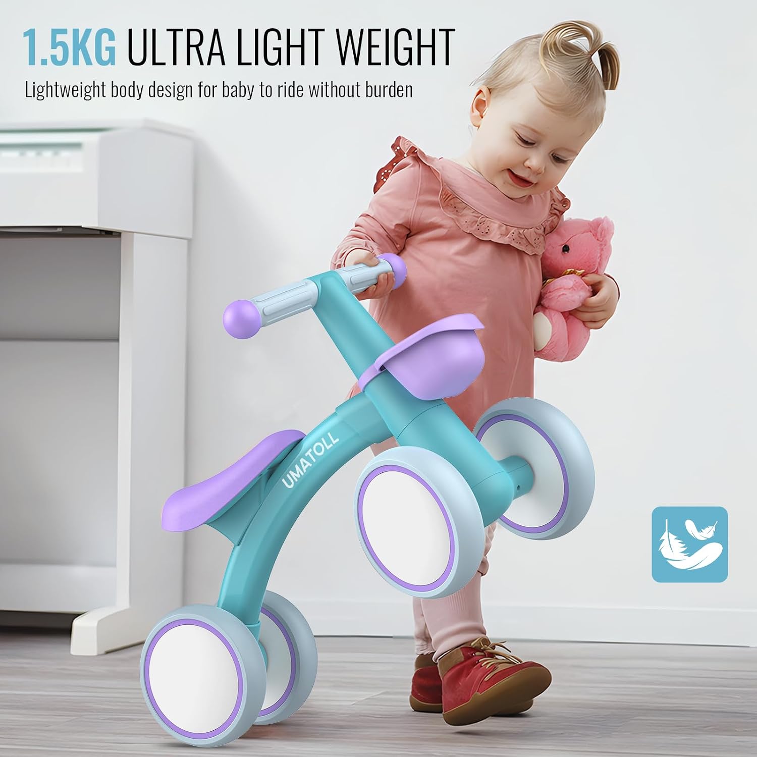 Detalle 1 de Umatoll Kinder-Laufrad ab 1 Jahr 25 kg