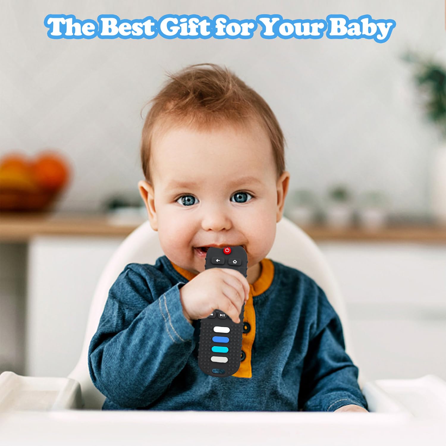Thumbnail 6 de ROBBEAR Baby Teething Toys (TV Remote Shape) – Food-Grade Silicone Teether, BPA-Free, Pink RC