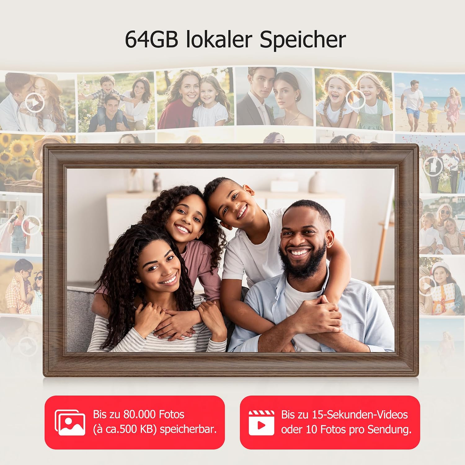 Detalle 2 de FRAMEO 15,6 Zoll Digitaler Bilderrahmen