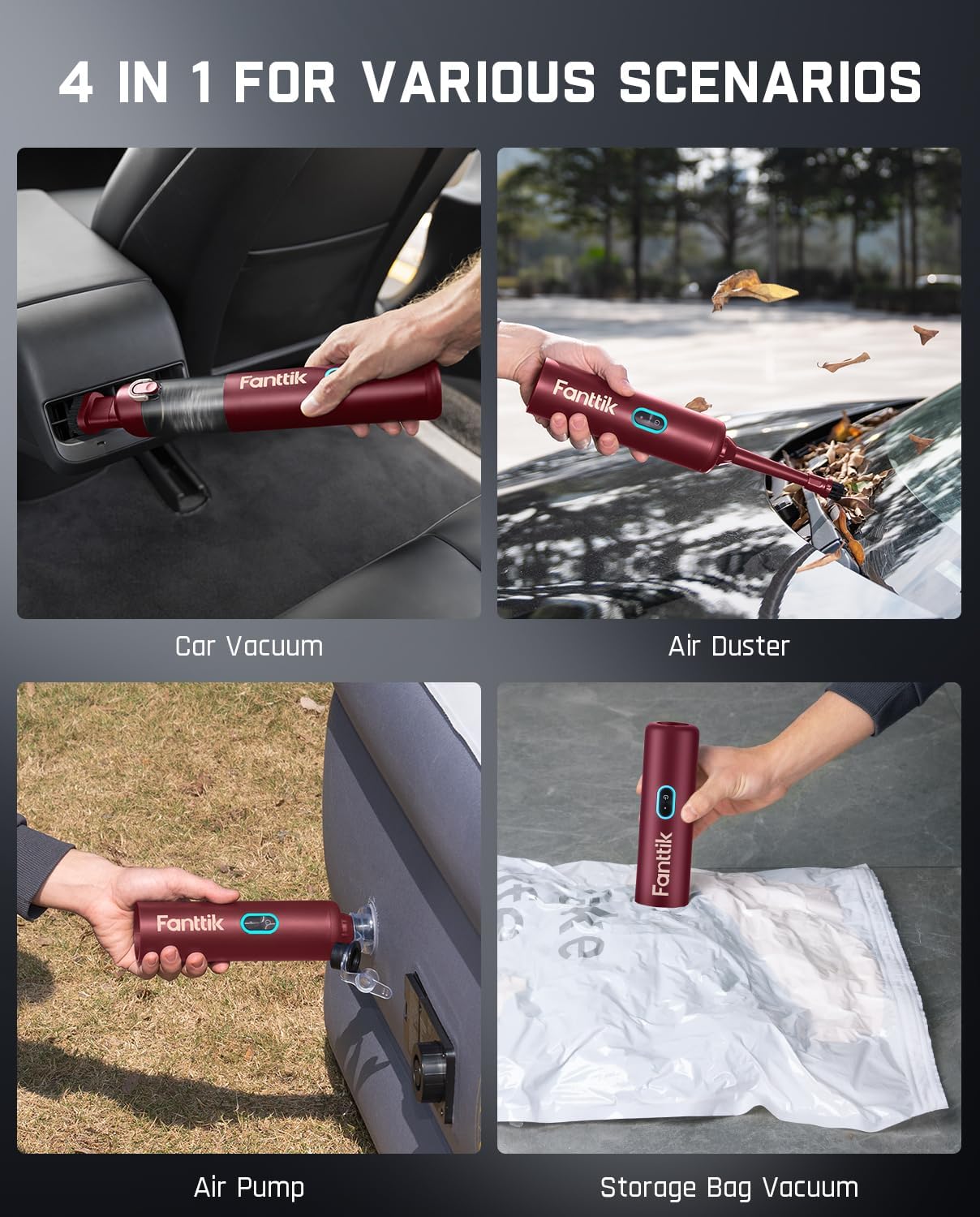 Detalle 2 de Fanttik Slim V8 APEX Car Vacuum