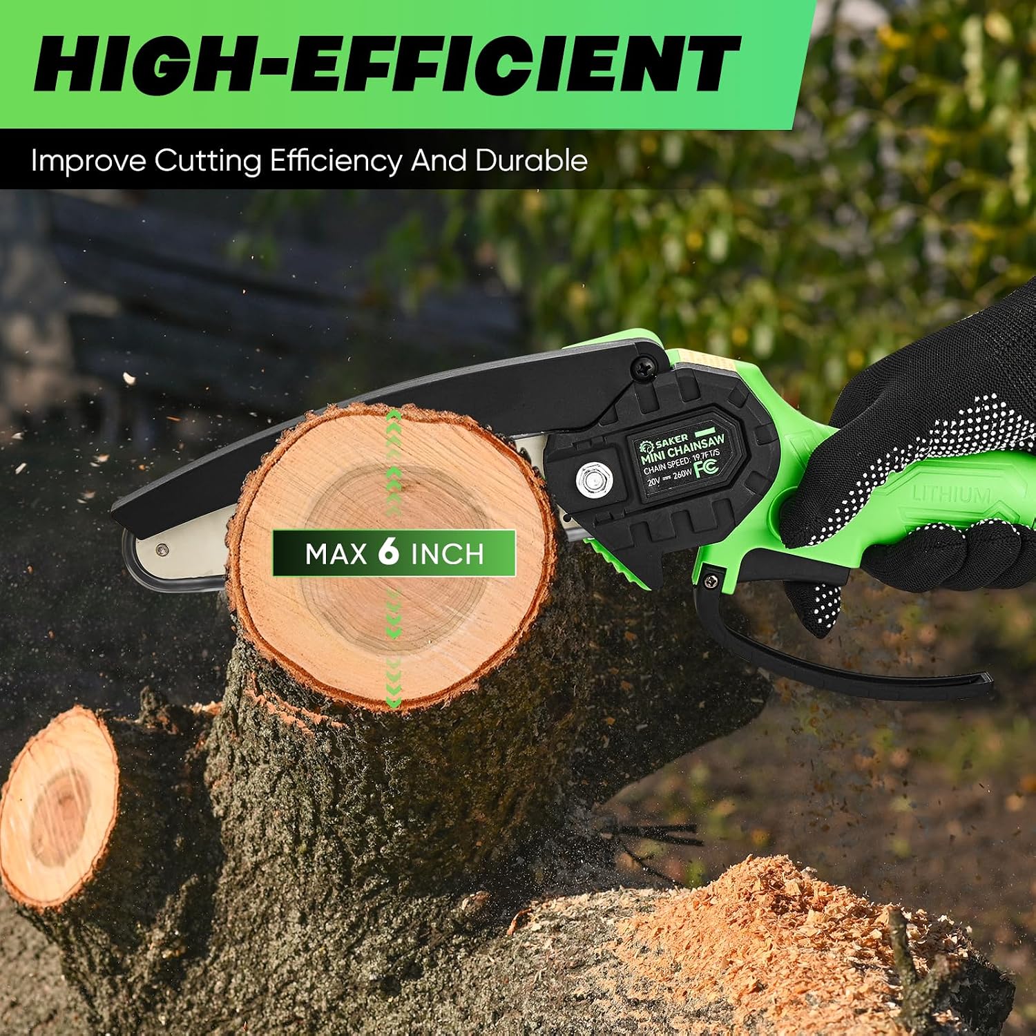 Detalle 2 de Saker Cordless Mini Chainsaw 6-Inch