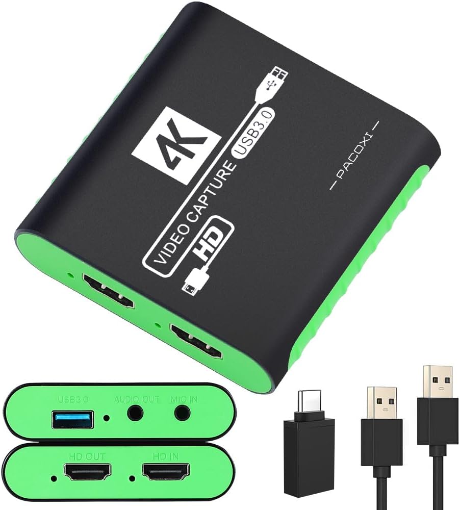 Detalle de SUDTREEV HDMI Capture Card for Nintendo Switch 2 — 1080p60, USB 3.0, 4K Pass-Through