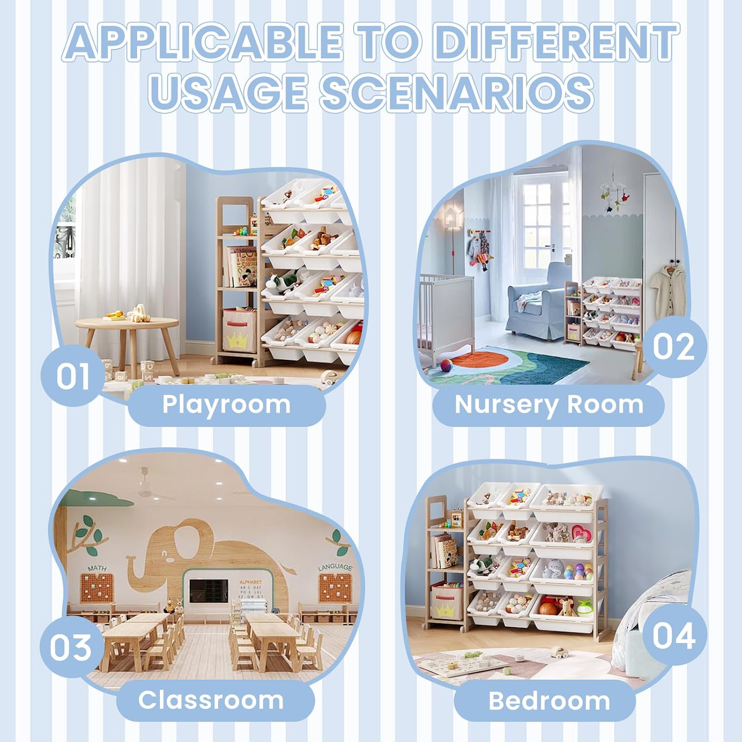 Detalle 2 de Toy Storage Organizer with 12 Bins