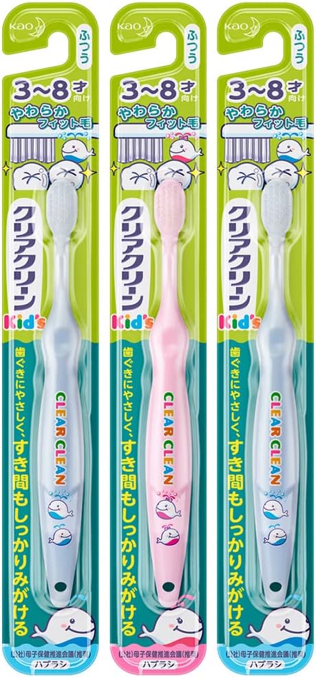 Detalle 1 de クリアクリーンキッズ 歯ブラシ 3~8才向け U型ヘッド・シリコーン毛 6本入り(色選択不可)