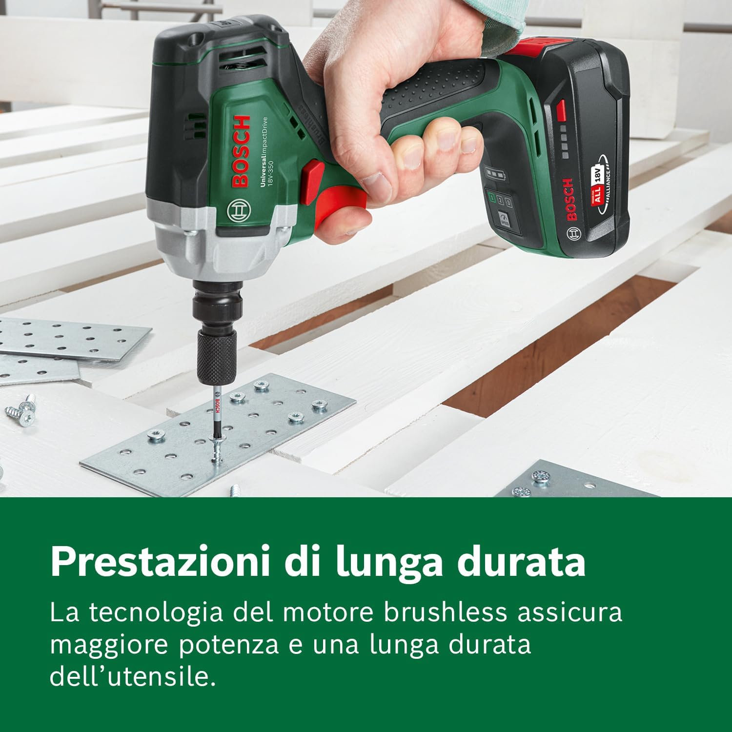 Thumbnail 4 de Bosch UniversalImpactDrive 18V-350 (350 Nm) avvitatore a massa battente a batteria – set con adattatore esagonale e dadi, senza batteria