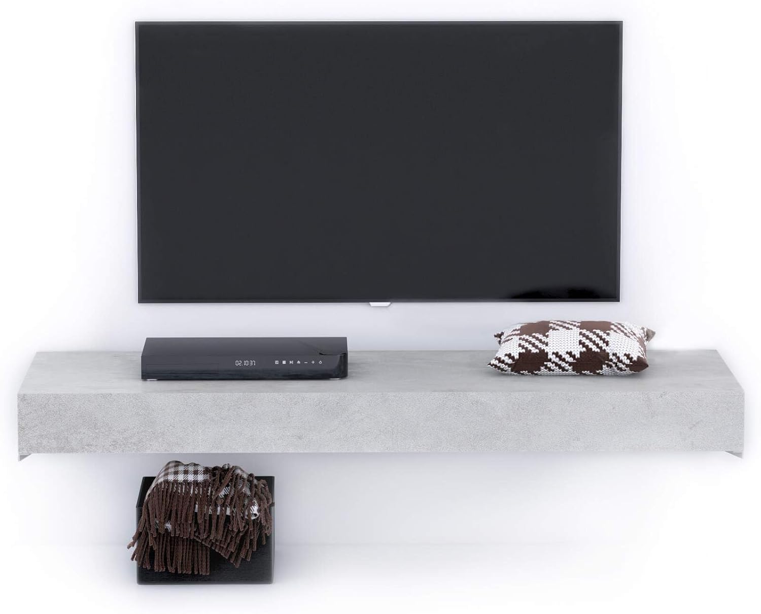 Thumbnail 1 de Mobili Fiver Support TV Mural Evolution 120x40 — Gris Béton, Made in Italy