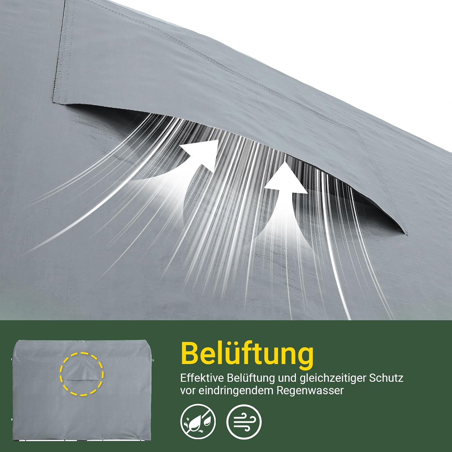 Thumbnail 2 de SoBuy KLS11-DG Fahrradgarage 120x163x176 cm