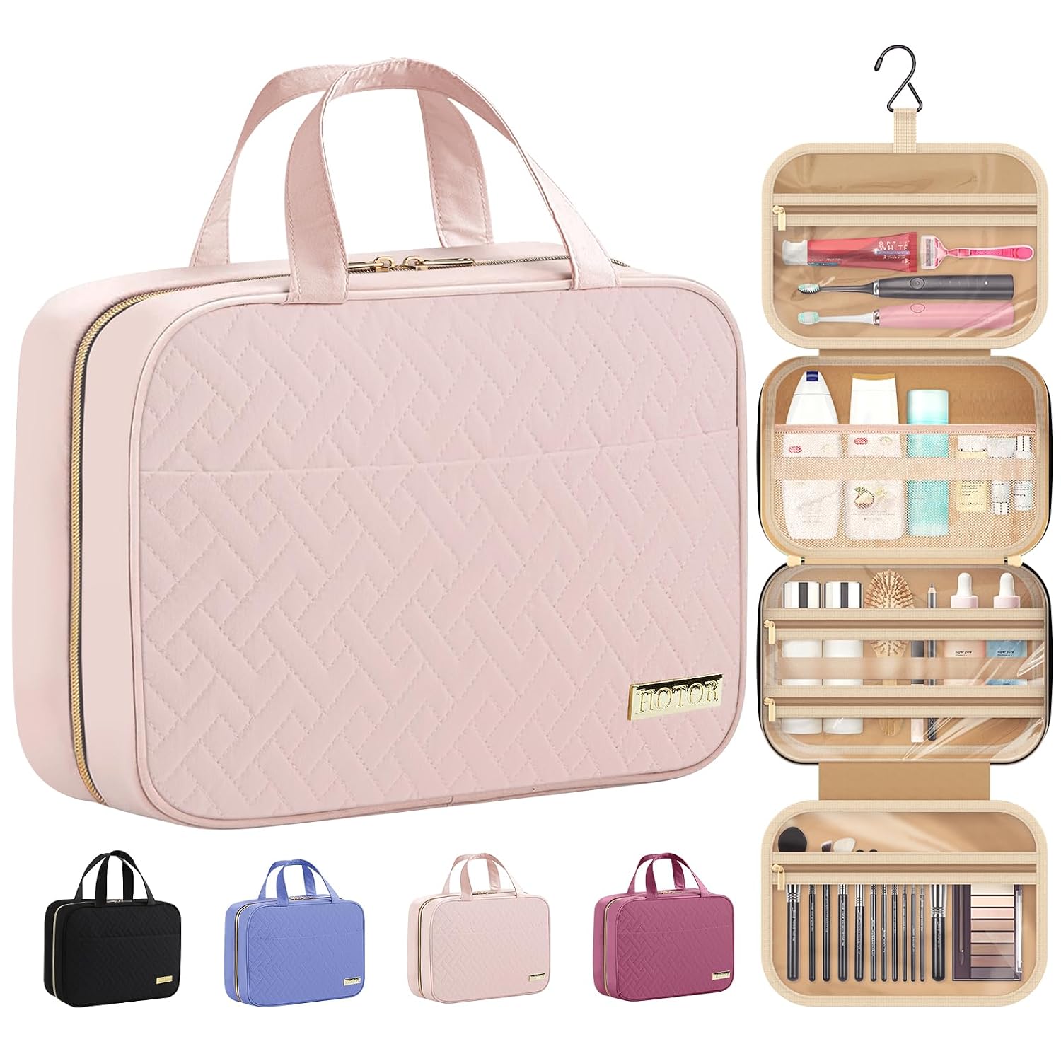 Detalle 2 de HOTOR Kulturtasche Damen 29 × 23 × 8,5 cm Kosmetiktasche