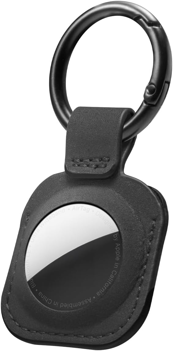 Spigen Porte-clés Essentiel pour AirTag 2 (2026) / AirTag (2021) en microfibre noire