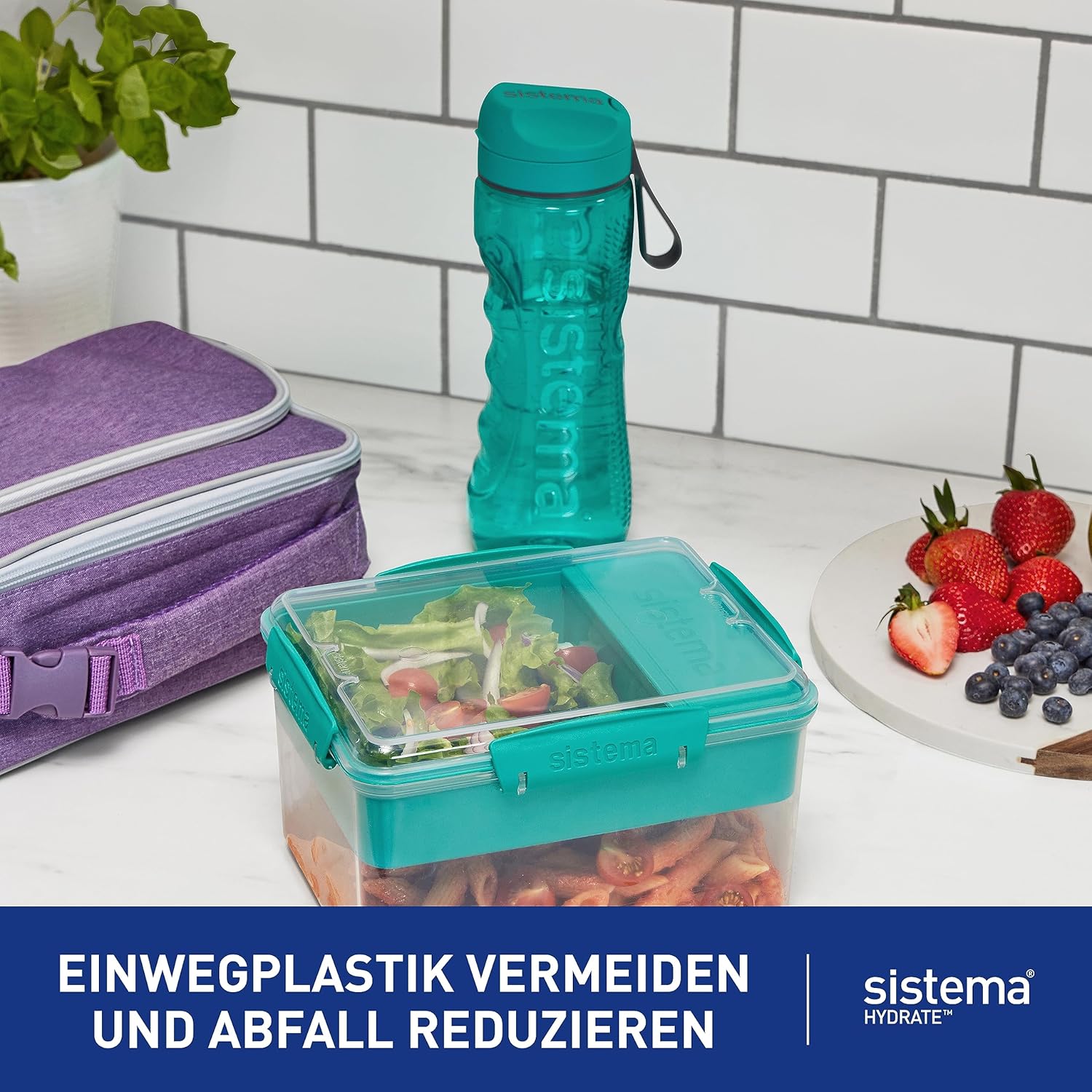 Thumbnail 1 de Hydrate Tritan Swift Wasserflasche-System (800 ml, Ocean Blue & Misty Purple) – auslaufsicher, BPA-frei, 2er-Set