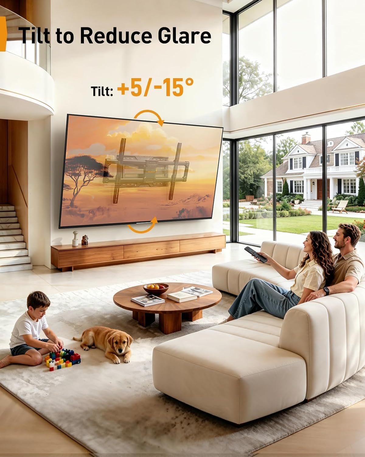 Detalle de Perlegear PGTVM69B-XLF-US Full-Motion TV Wall Mount for 55–120-Inch TVs