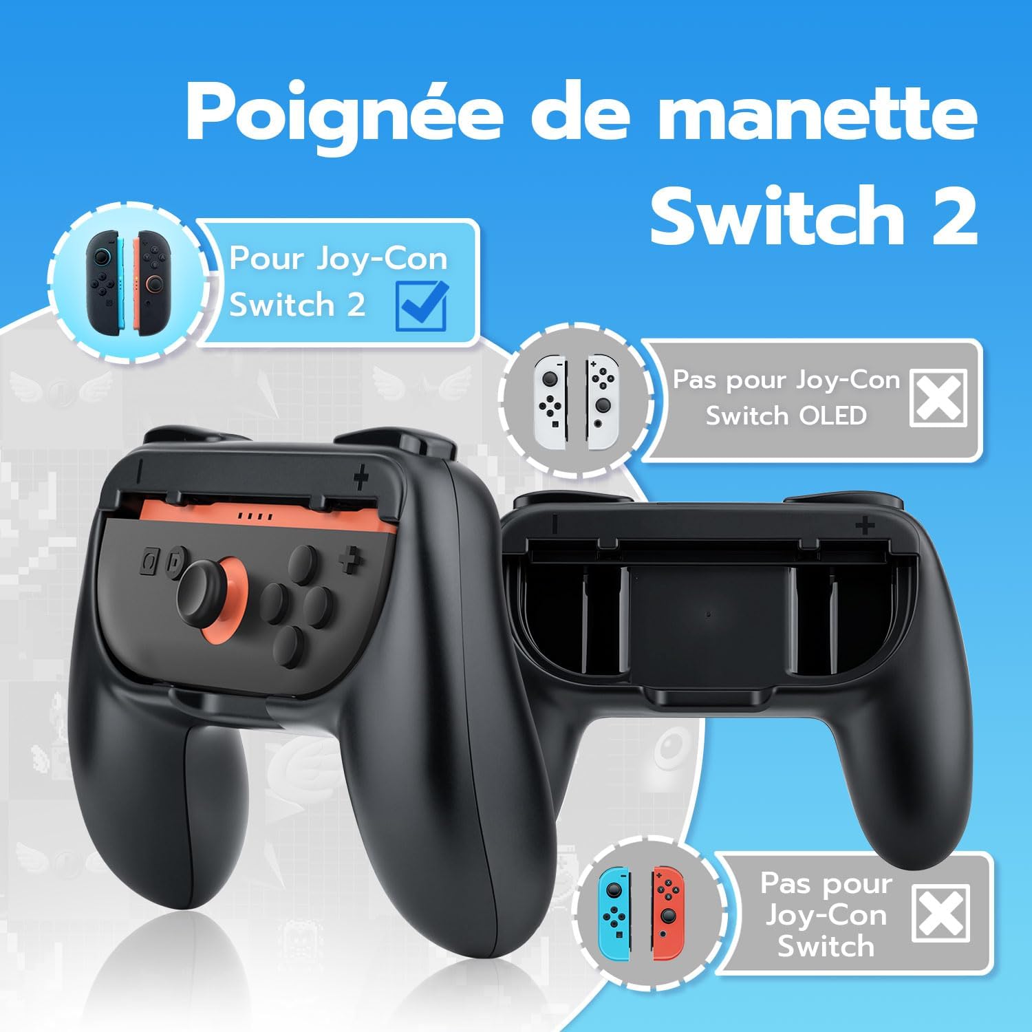 Thumbnail 1 de Tolesum Poignées Joy-Con Switch, lot de 2