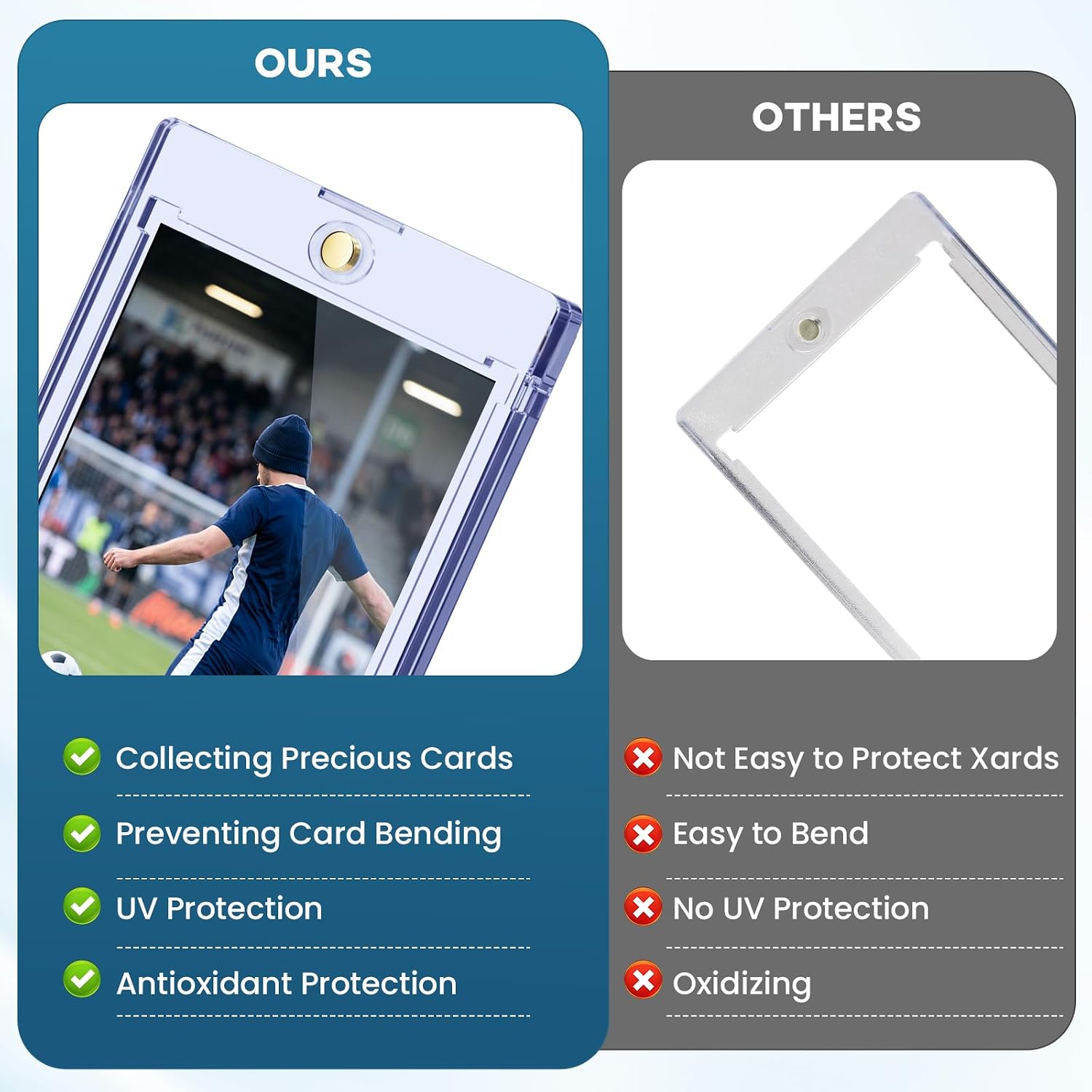 Detalle de 128ct Magnetic Card Holders (35pt One Touch) UV-Protected Hard Plastic Display Cases