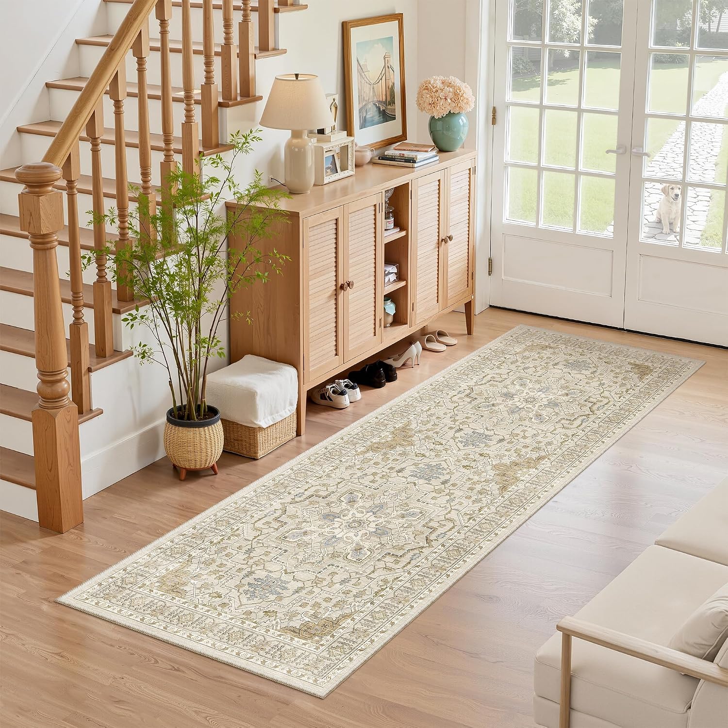 Detalle 2 de Madane Hallway Runner Rug 2'x5' washable