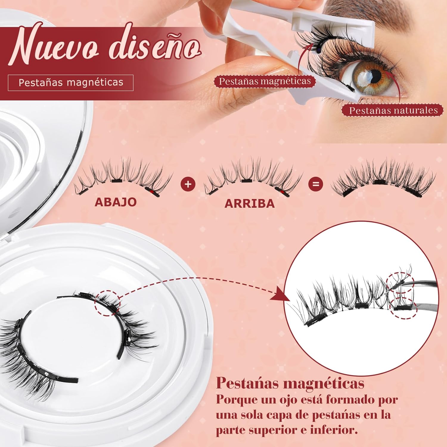 Detalle de Higu clace Pestañas magnéticas con aplicador Kit‑N2