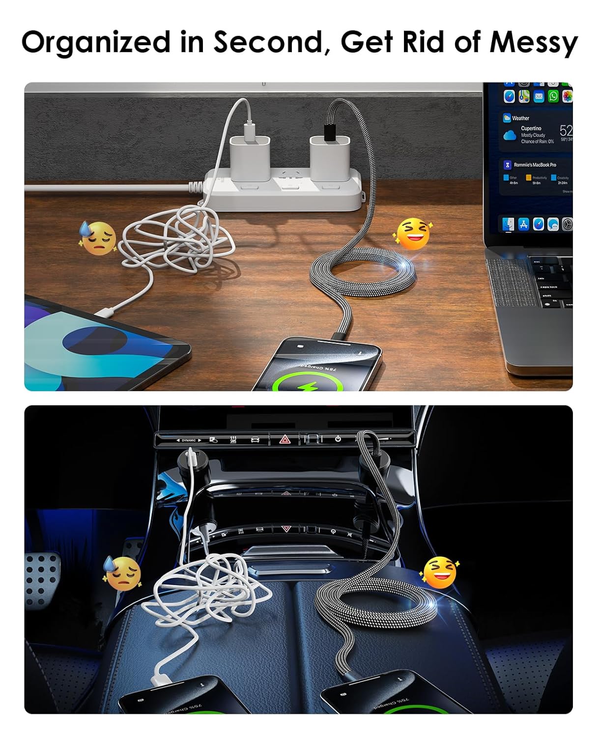 Thumbnail 3 de Magtame cable magnético USB C retráctil, carga rápida 60W ⚡