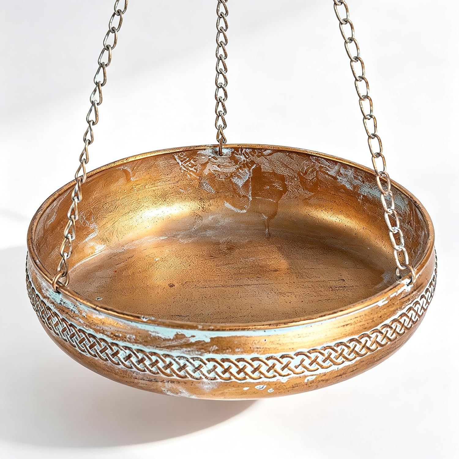 Detalle de Hanging Bird Bath, 10-Inch Iron