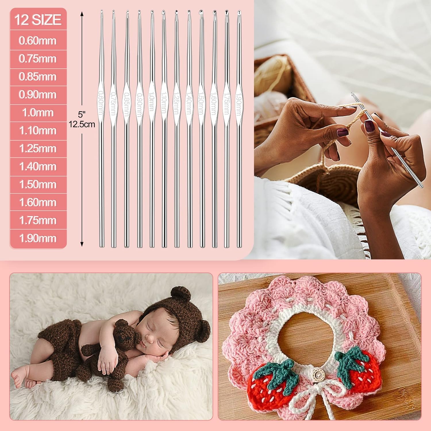 Thumbnail 4 de Aeelike Crochet Kit for Beginners 59‑pc
