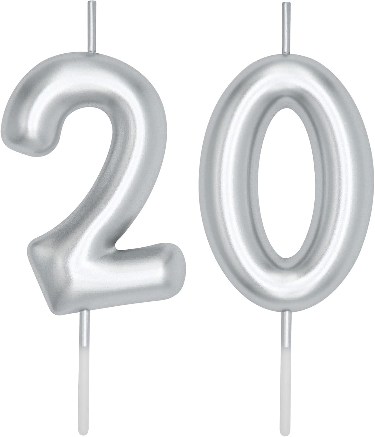 Thumbnail 6 de DERVENTA Luminous Green Number Candle 6 | 2.36 inch smokeless wax cake topper for birthdays and anniversaries