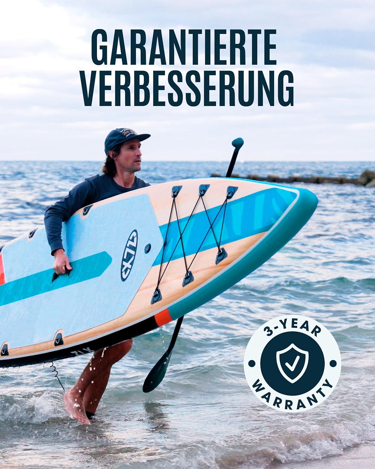 Detalle de ZLX Stand Up Paddling Board 350x83 cm – stabiles, vielseitiges SUP-Set für alle Könnensstufen